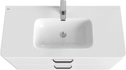 Iddis Тумба с раковиной Brick 100 белая – фотография-2